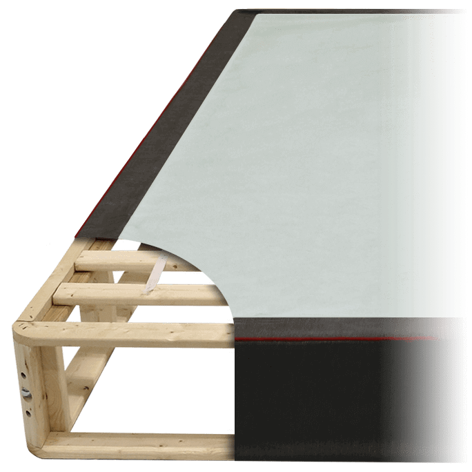 Cutaway view of Douglas mattress foundation