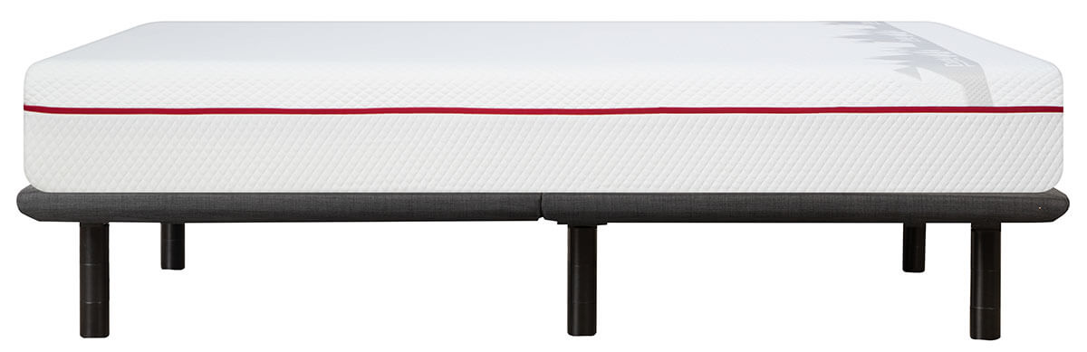 Side view of Douglas mattress on an Adjustable Bed
