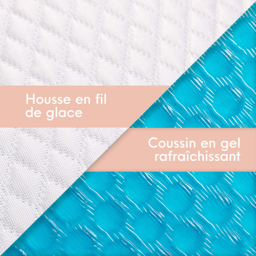 Housse en fil de glace | Coussin en gel rafraîchissant