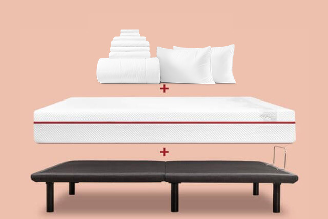 A comfort sleep bundle matched with a Douglas mattress and a Douglas Adjustable Bed frame.