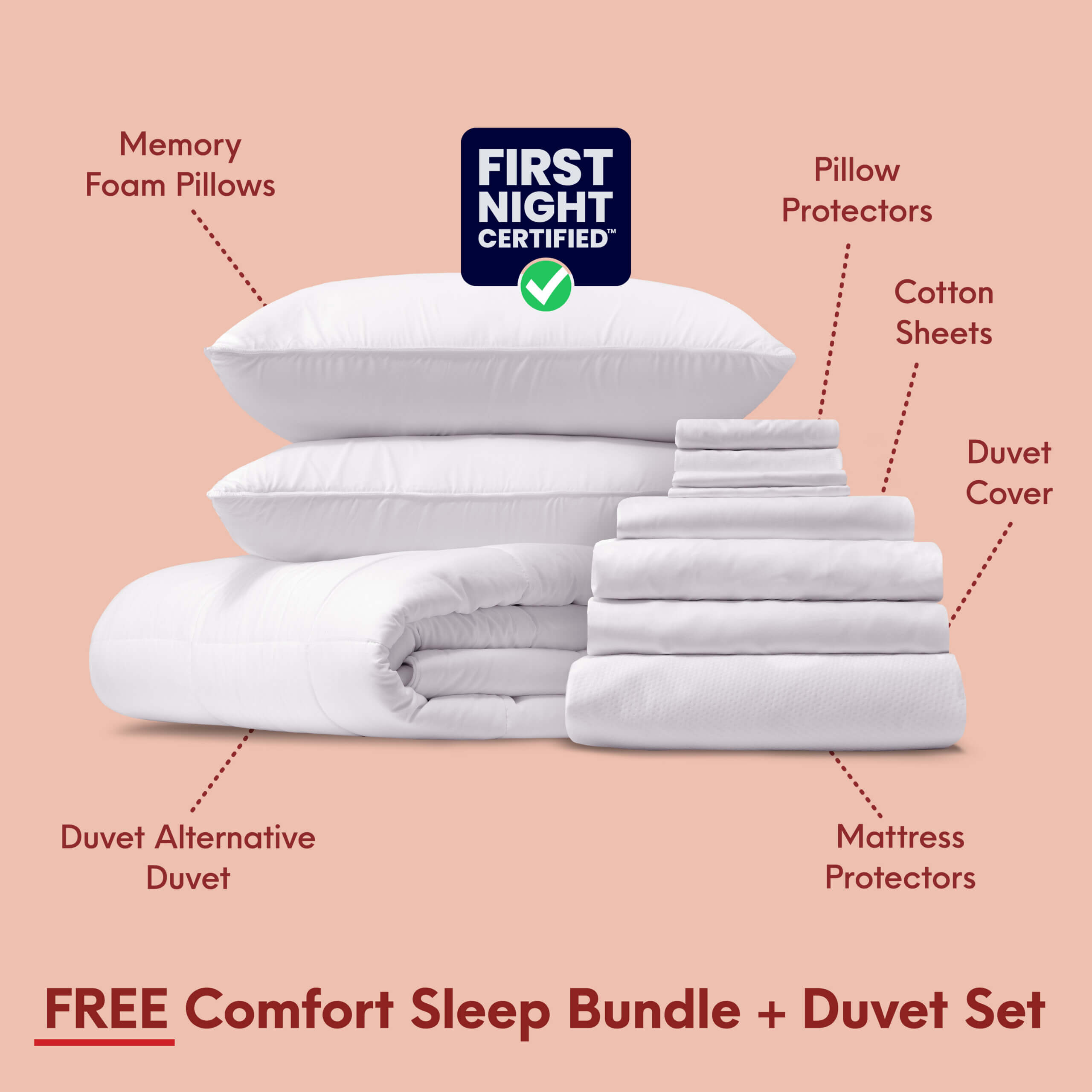 Free Comfort Sleep Bundle + Duvet Set