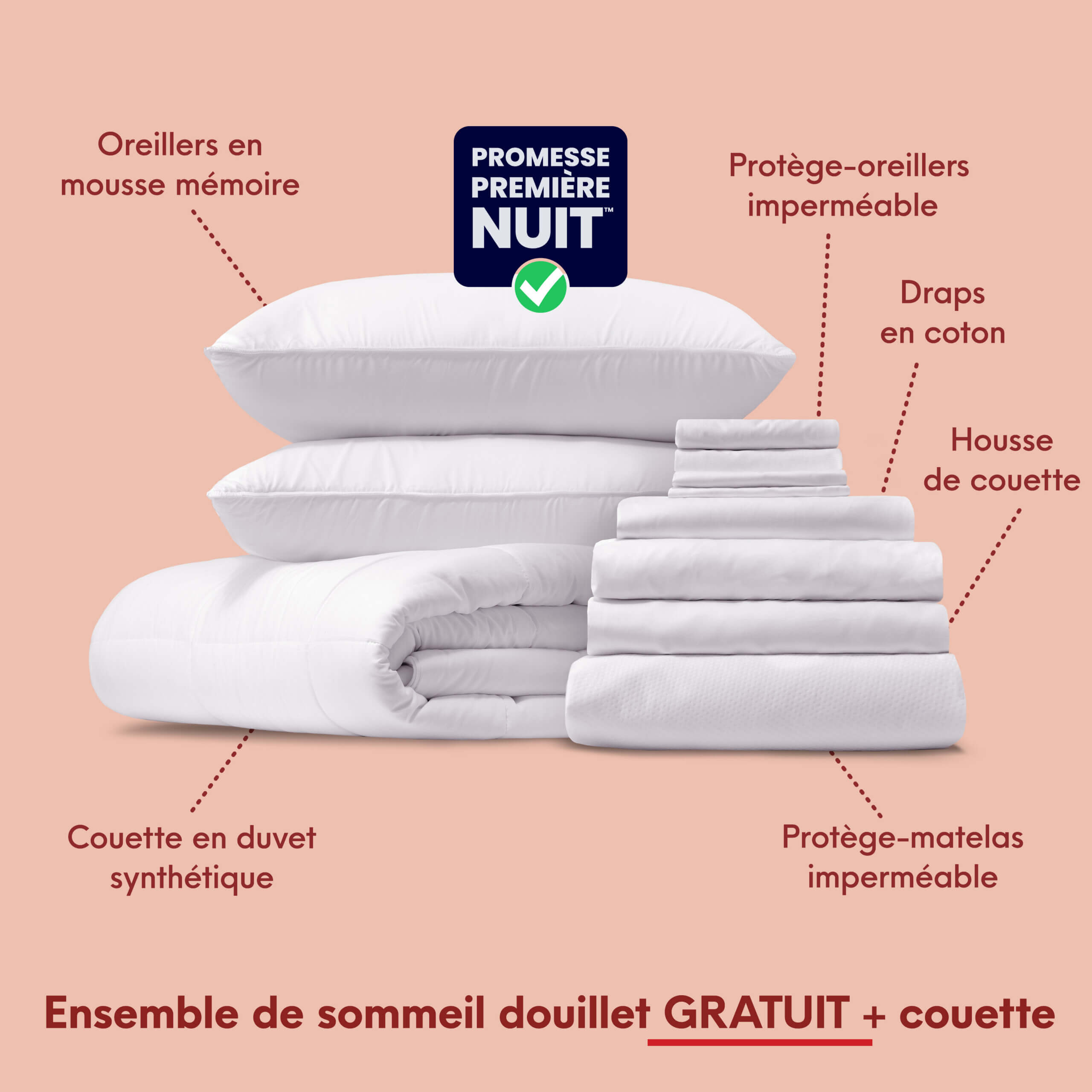 Ensemble de sommeil douillet + couette
