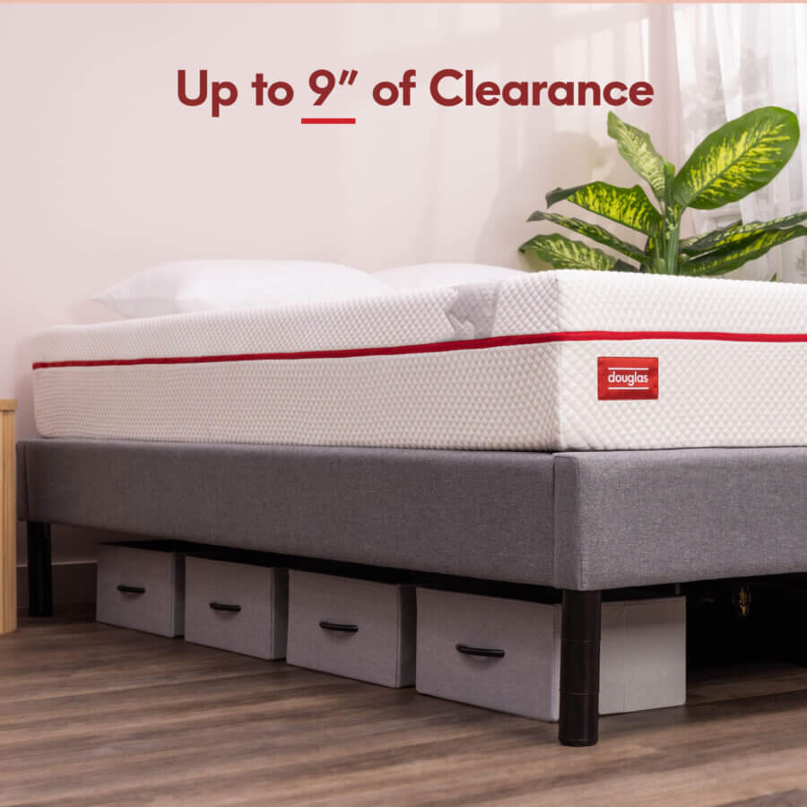 Up to 9" of Clearance under the Platform Bed