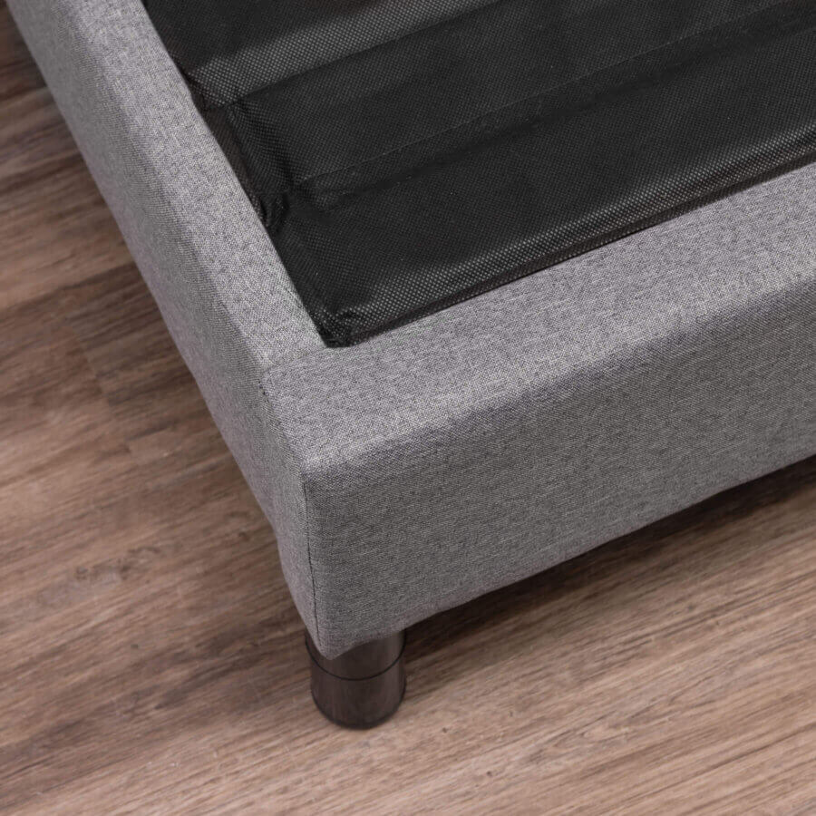 Closeup corner view of Platform Bed