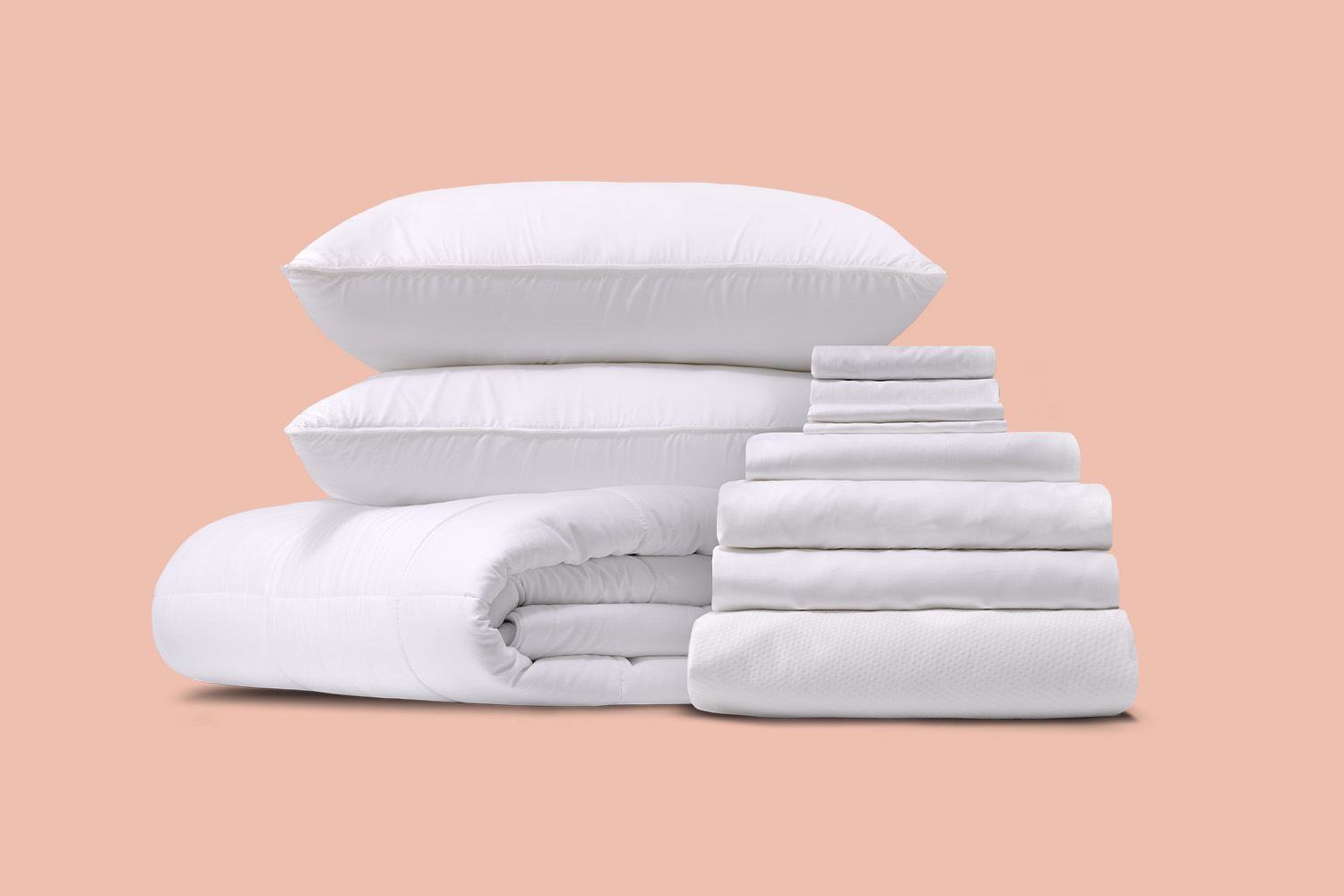 The Comfort Sleep Bundle products on a Douglas mattress