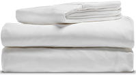 Un ensemble de draps en satin de coton Douglas blanc