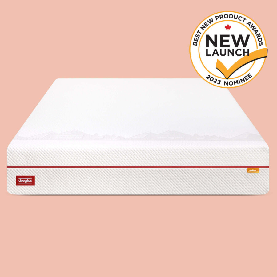 Douglas Alpine RV mattress with Best New Product Awards logo