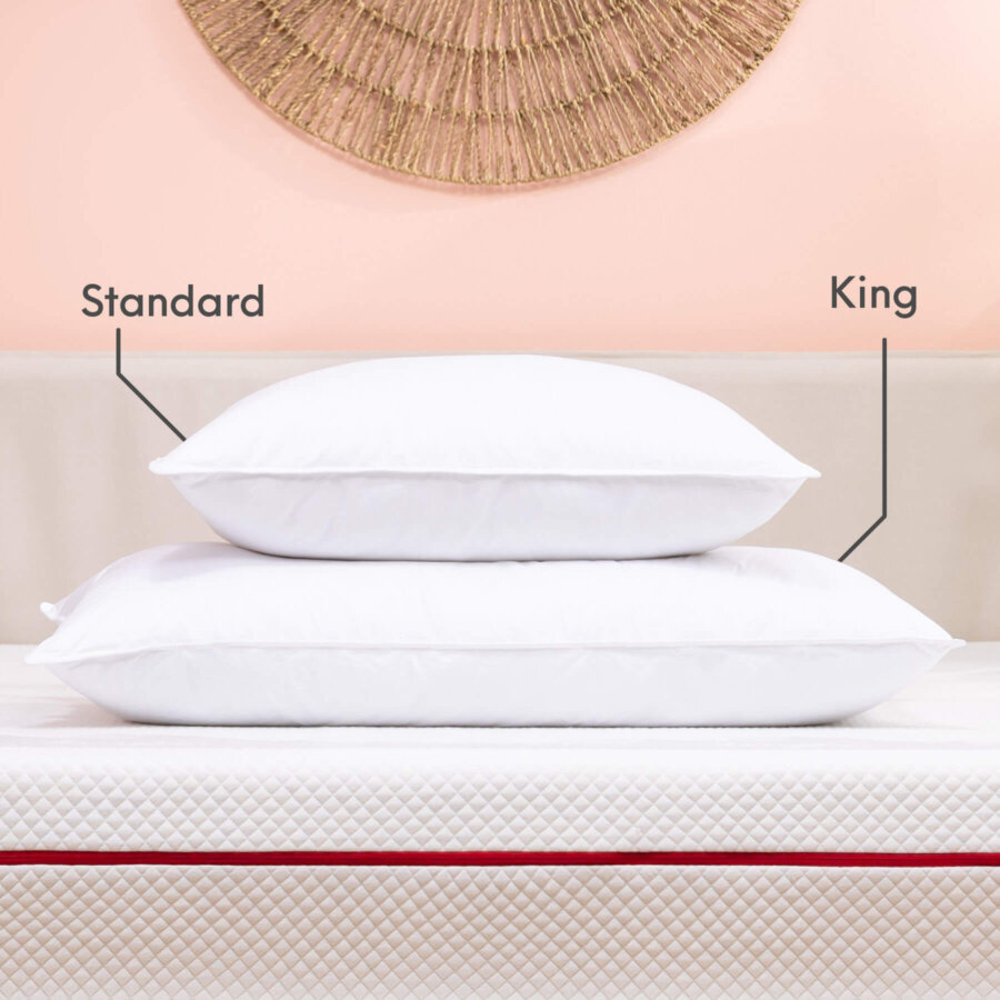 Standard and King sizes of the Douglas Down Alternative Pillows