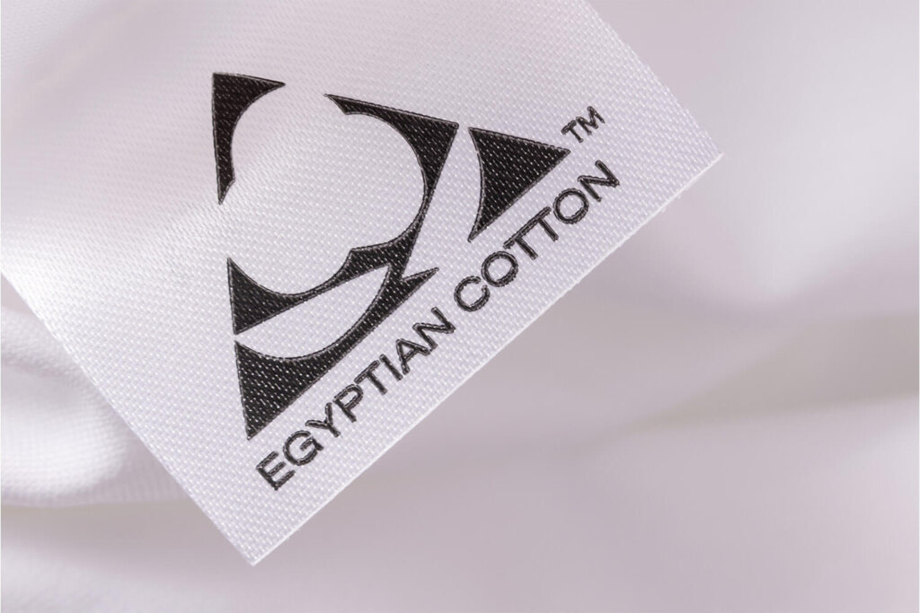 EGYPTIAN COTTON trademark tag on Douglas Egyptian Cotton Sheets