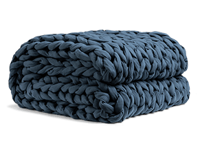 20 lb Navy Hand Knit Weighted Blanket