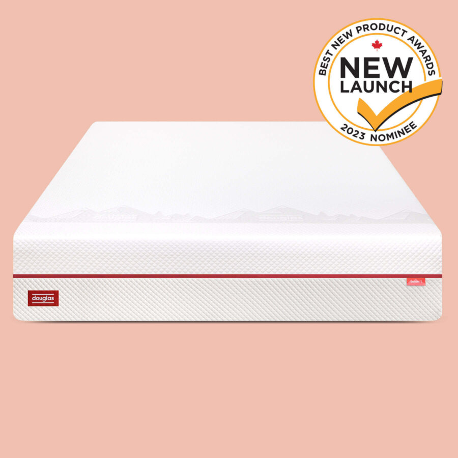 Douglas Summit RV mattress with Best New Product Awards logo
